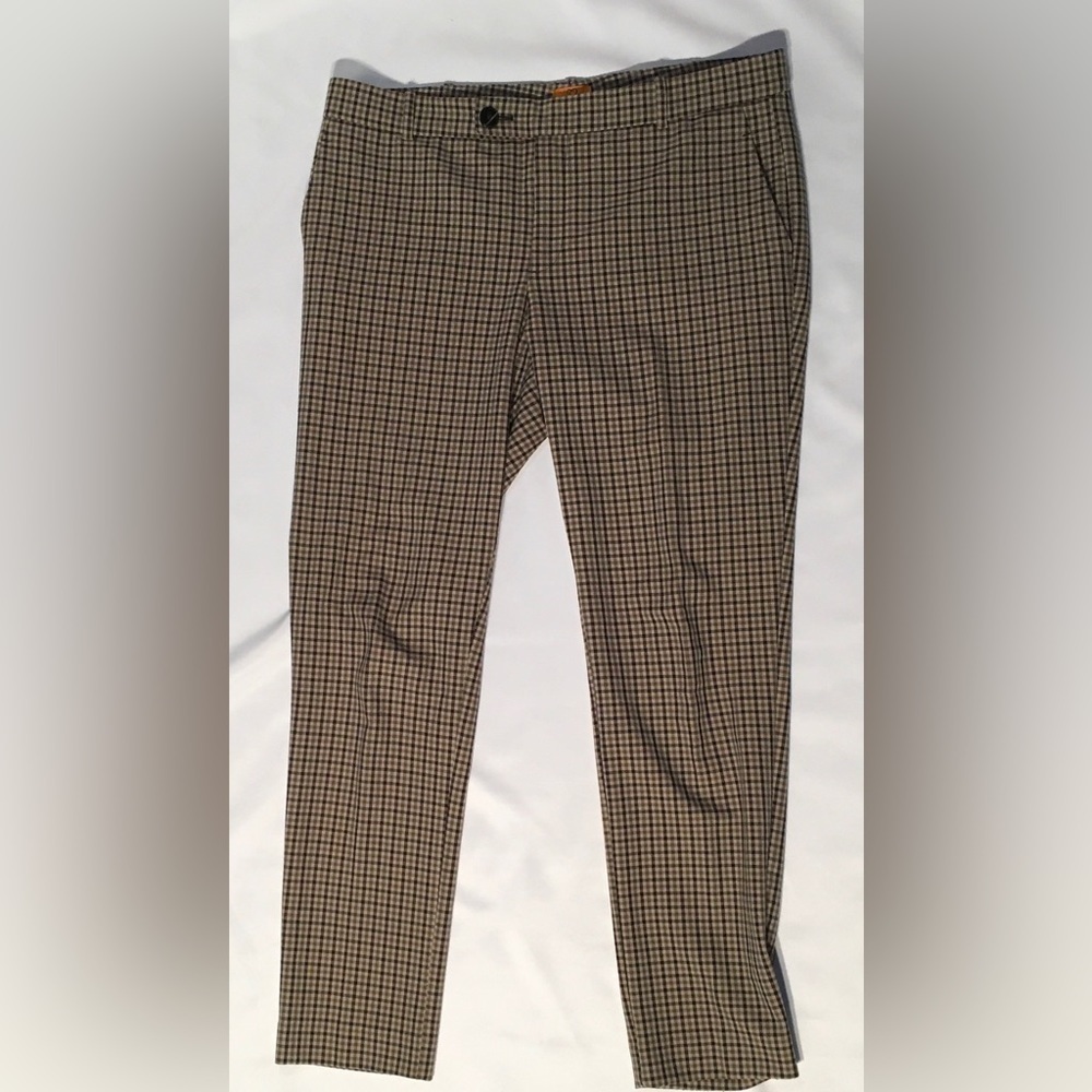 Marycrafts Women’s - Dress Pants - brown’s and beige checks- Size‎ L